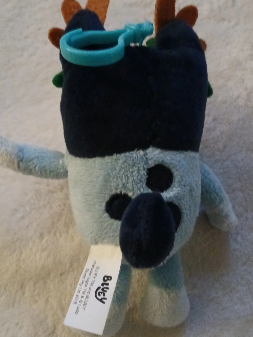 💚  BLUEY Plush Bag Charm Keychain with Reindeer Antler